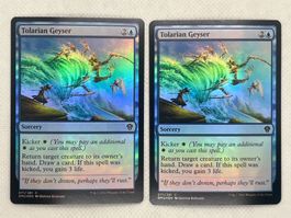 2x Tolarian Geyser Foil Magic Karte - Top Zustand! DMU