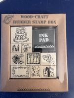 Holz Stempel Set, neuwertig, zum Basteln im Advent!