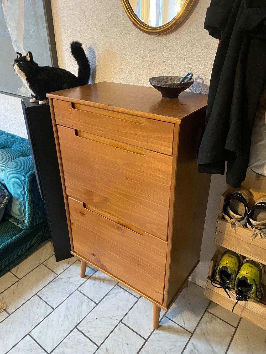 Guardaroba: Midcentury style Schuhkommode – Usato da Zürich venduto da d-i-a-n-a 1