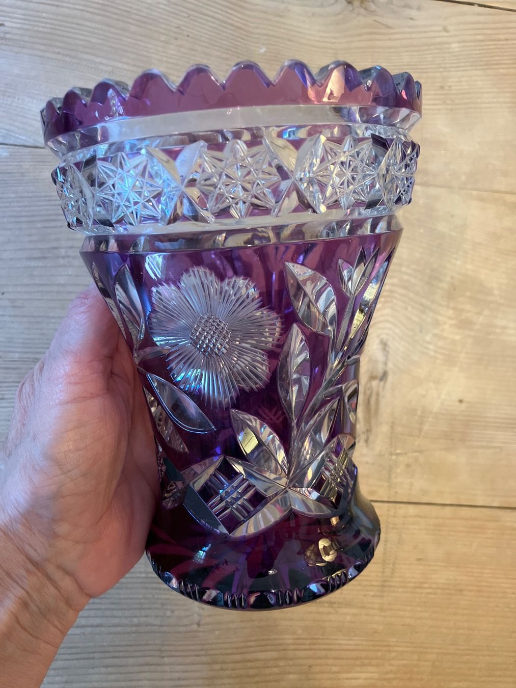 Vase & Récipients: Vase - Bleikristall - Lila - Böhmisches Glas – D'occasion à Winterthur par pompea 2