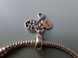 Original Pandora Silber Armband mit 3 Charms Family