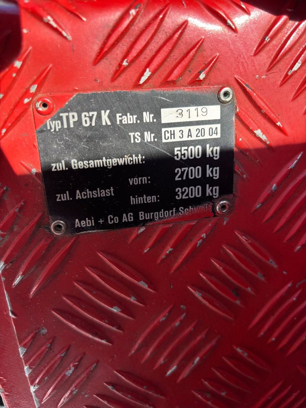 Aebi Tracteurs: Transporter Aebi TP 67 K mit Kipper Occasion – D'occasion à Meiringen par LMMLandmaschinenGmbH 9