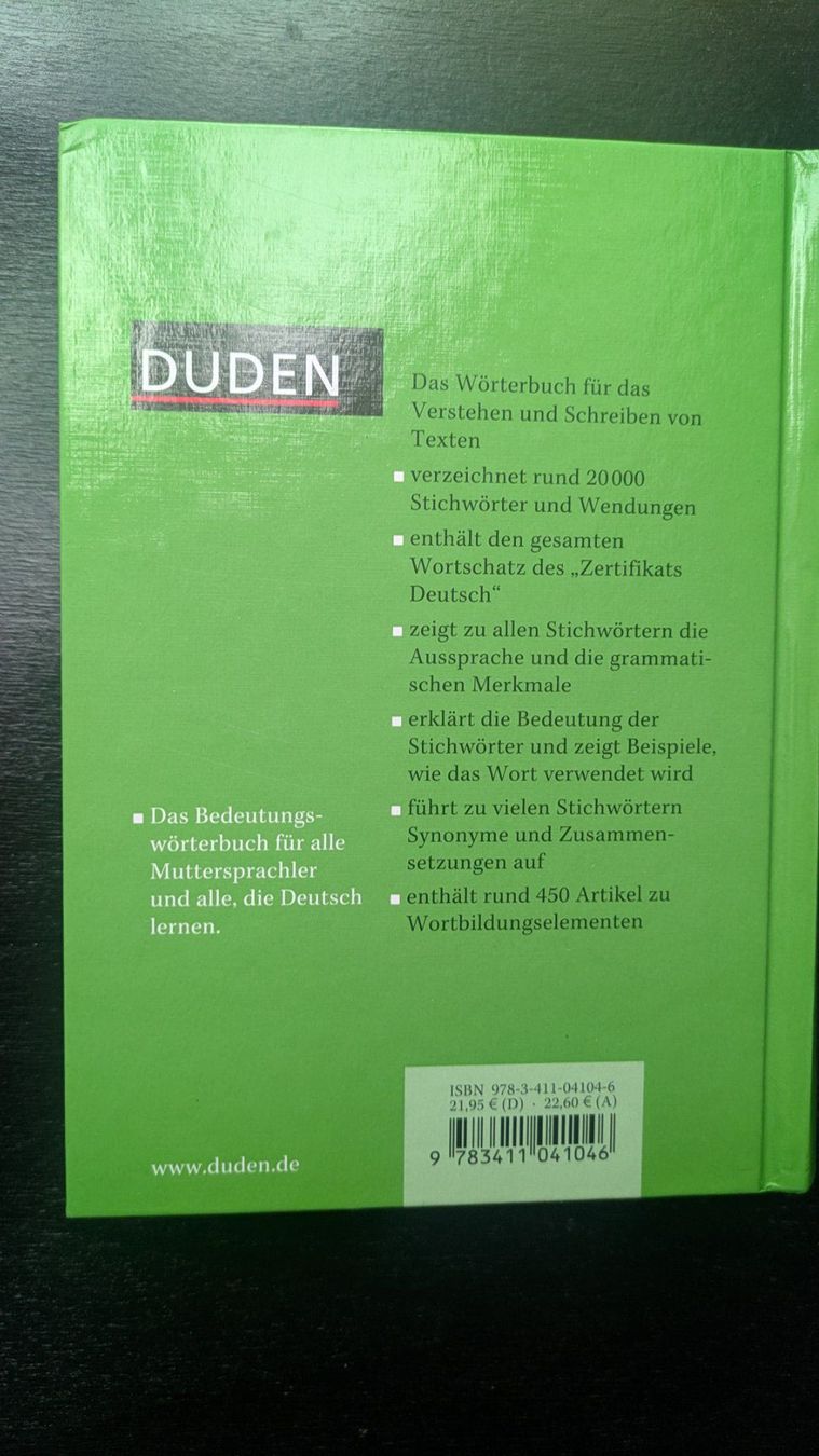 Bücher: Duden, das Bedeutungswörter Buch – Gebraucht aus St.Gallen von Stuempeli 1