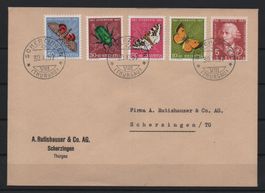 Juventute Beleg 1957 gelaufen ET