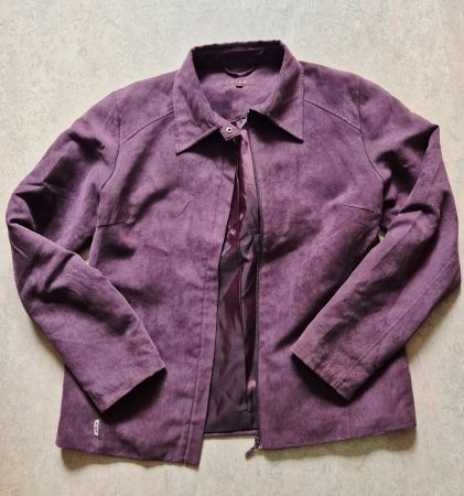 JACKE 40 L AUBERGINE SAMT WEICH , TOP ZU LIEBLINGSSTÜCK WEST