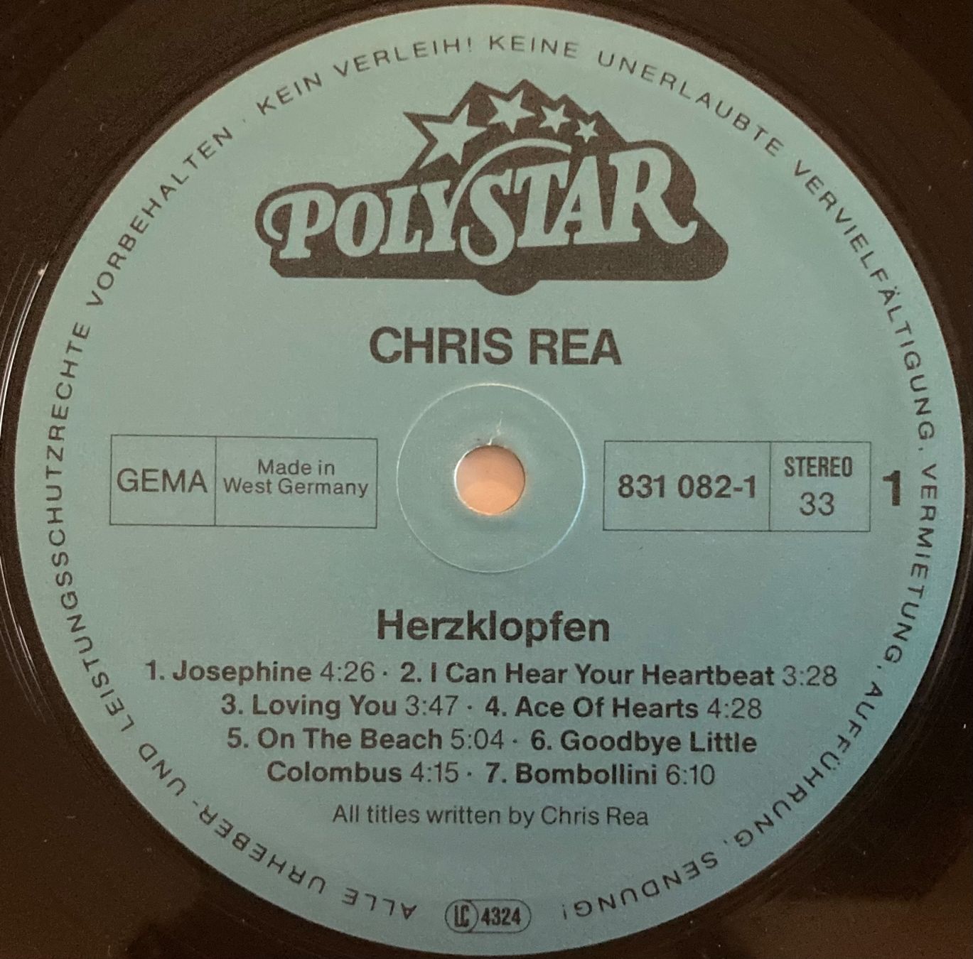 Dischi in vinile: CHRIS REA - HERZKLOPFEN – Usato da Poliez-Pittet venduto da Newtown-Records 2