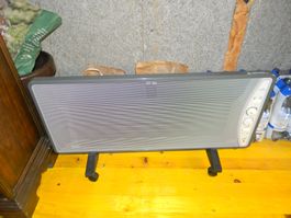 radiateur électrique panneau rayonnant sur roulettes
