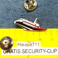 NASA SPACE SHUTTLE SCHMUCK-PIN ENAMEL MIT SECURITY-CLIP
