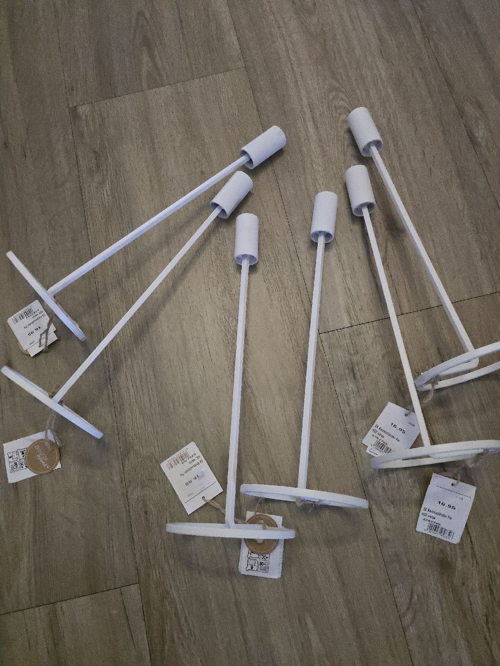 Portacandele: Schlichte, weisse Kerzenständer, 6er Set, neu – Nuovo e nell'imballaggio originale da Matzingen venduto da FashionLady2