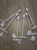 Schlichte, weisse Kerzenständer, 6er Set, neu