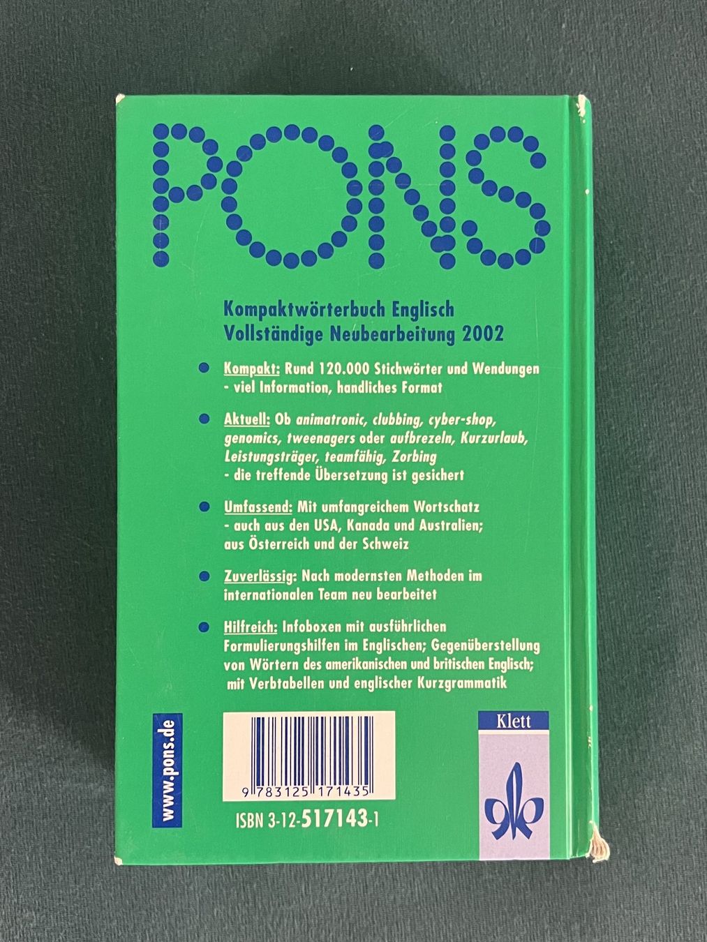 Bücher: PONS Kompaktwörterbuch (Deutsch - Englisch) – Gebraucht aus Gränichen von wiewiorka91 1