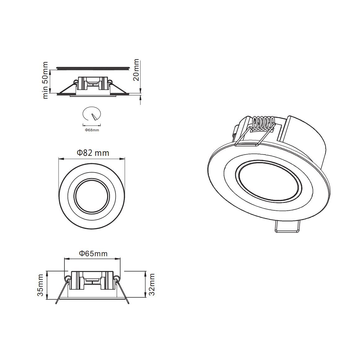 Lampade: LED Einbaustrahler, Weiss, 8 cm Ø – Nuovo (secondo la descrizione) da Kreuzlingen venduto da Smart-Light 6