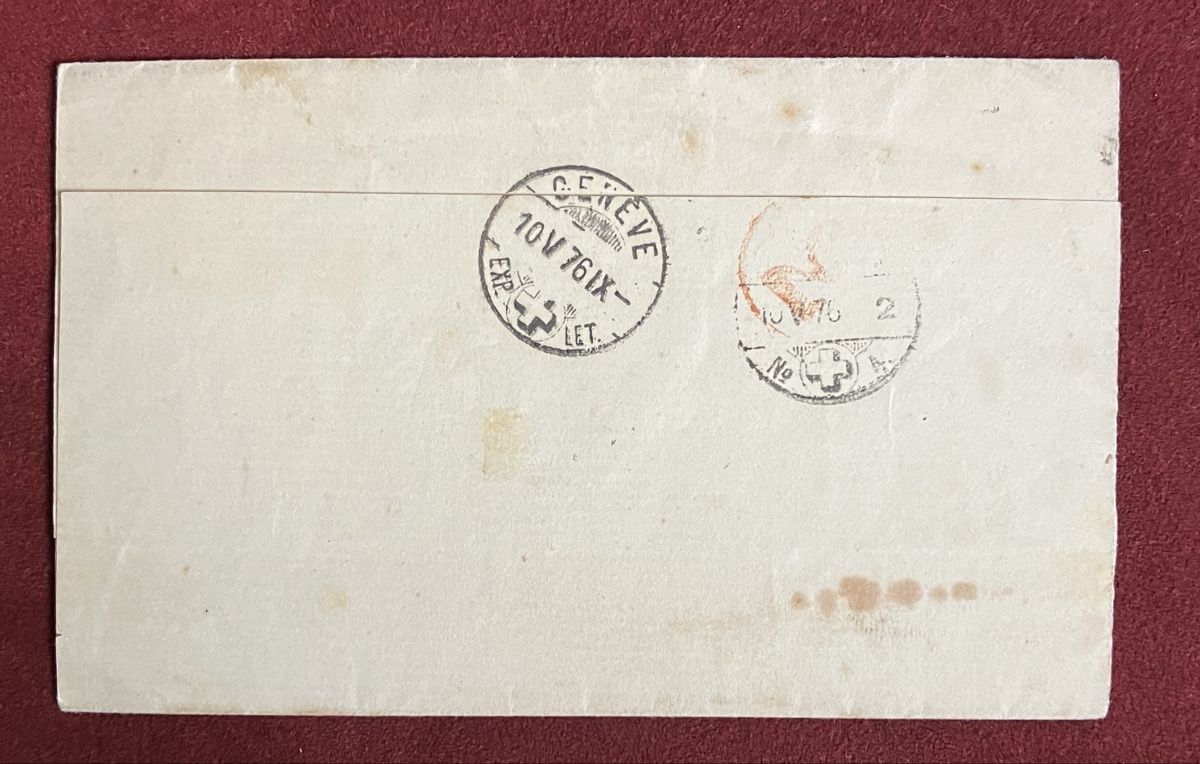 Buste & buste per spedizione: Briefumschlag von Bauma nach Genf 9.5.1876  – Usato da Bauma venduto da Baumer71 1