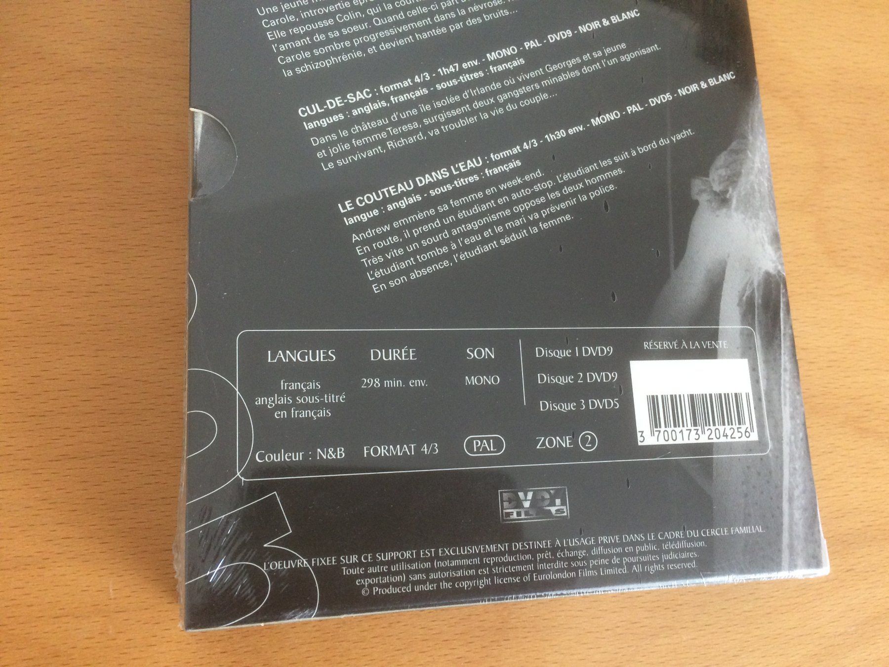 Tutti i DVDs: Roman Polanski - 3 DVD Box set – Usato da Fribourg venduto da Werkt 2