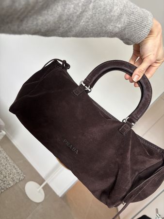Originale Prada Suede Bag Wildleder in braun