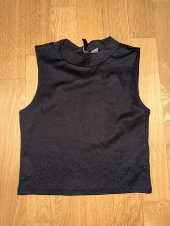 H&M Crop Top schwarz