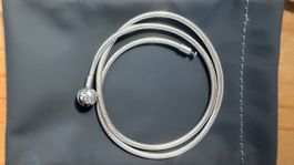 Halskette Pandora Silber Schlangenmuster ca 50 cm lang