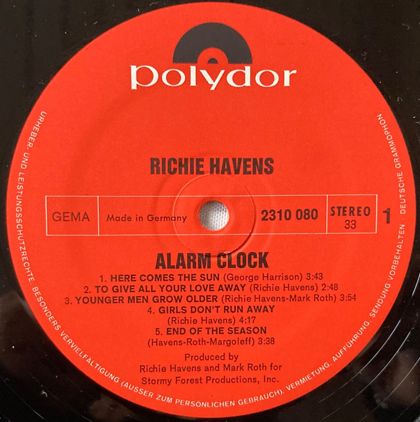 Dischi in vinile: RICHIE HAVENS - ALARM CLOCK – Usato da Poliez-Pittet venduto da Newtown-Records 2