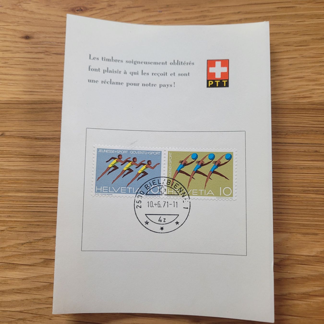 Alle Briefmarken: Dokument PTT Biel Bienne 1971 – Gebraucht aus Biel/Bienne von Destockweb