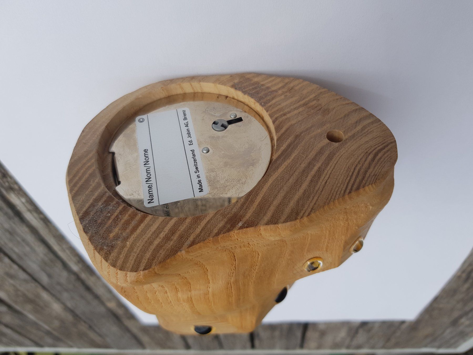 Spardosen: Holzkässeli Motiv Eule con SBG/UBS – Gebraucht aus Jona von dampfnuggi 1