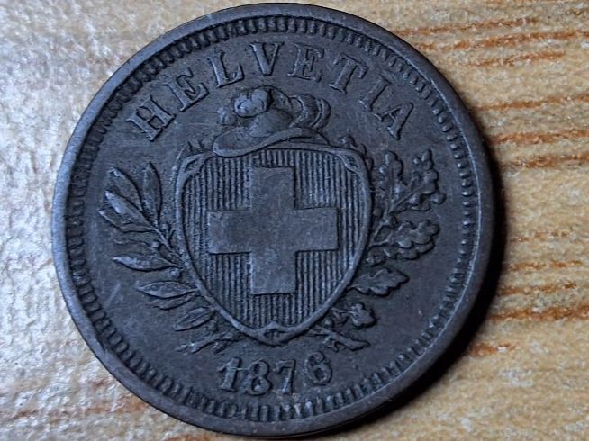 Tutti le monete: 1 Rappen 1876 - sehr schön! – Usato da Münchenstein venduto da purbach1 4
