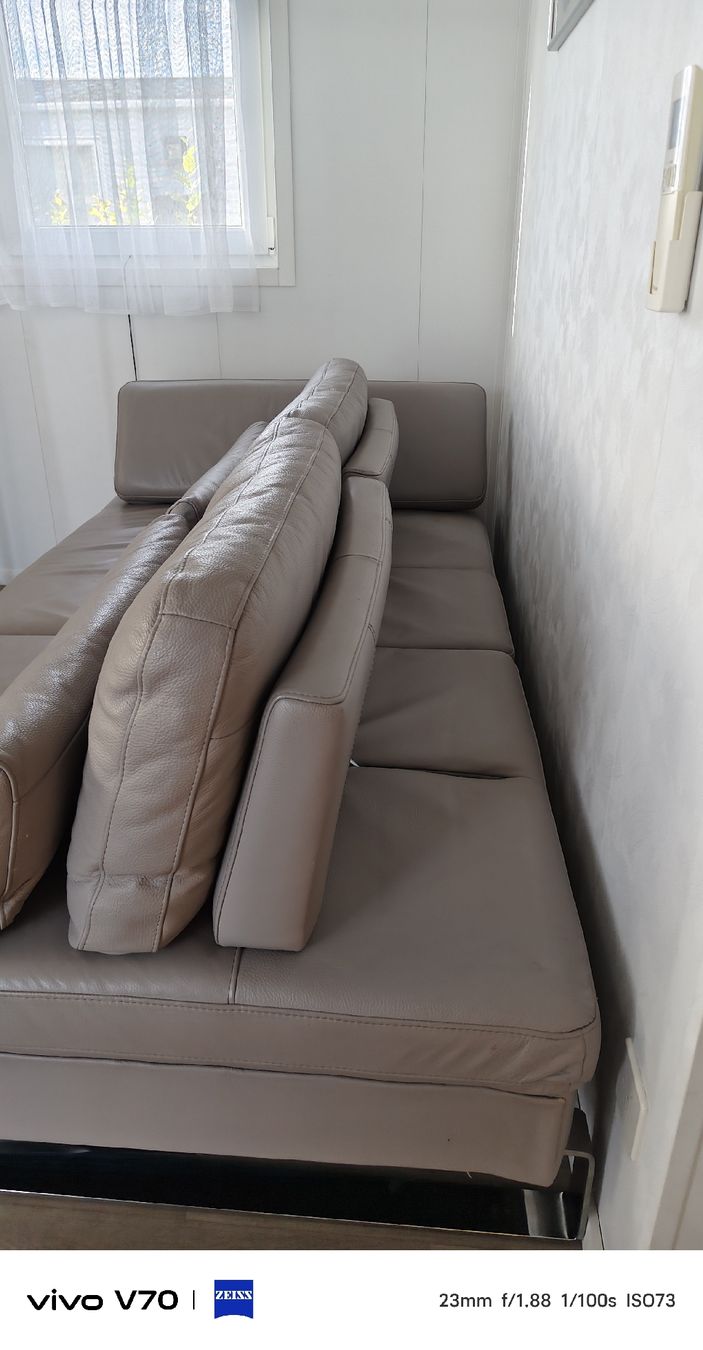 Pfister Sofas: Sofa modulable cuir gris – D'occasion à Sugiez par clo_76gd 3