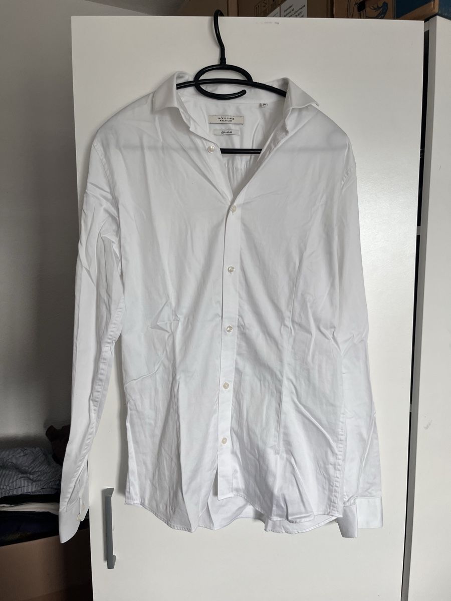Chemises: Herrenhemd Jack & Jones Weiss Grösse 38 Stretch – D'occasion à Wolfhausen par Sel86i
