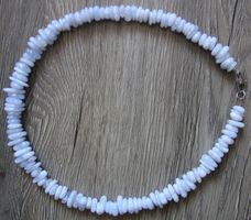 NEU: Chalcedon Kette Collier Edelstein Chalcedonkette
