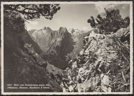 Blick vom Stauberweg gegen den Fählensee, Altmann, Hundstein