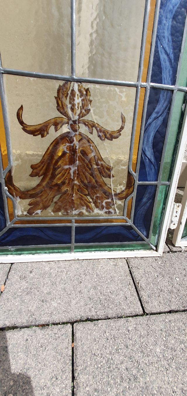 Fenster: 6 Stuck Jugendstil Fenster, Glasmalerei, Bleiverglasung – Gebraucht aus Utzenstorf von Filetto 7