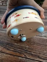 Musik-Spieluhr aus Holz Fische Motiv