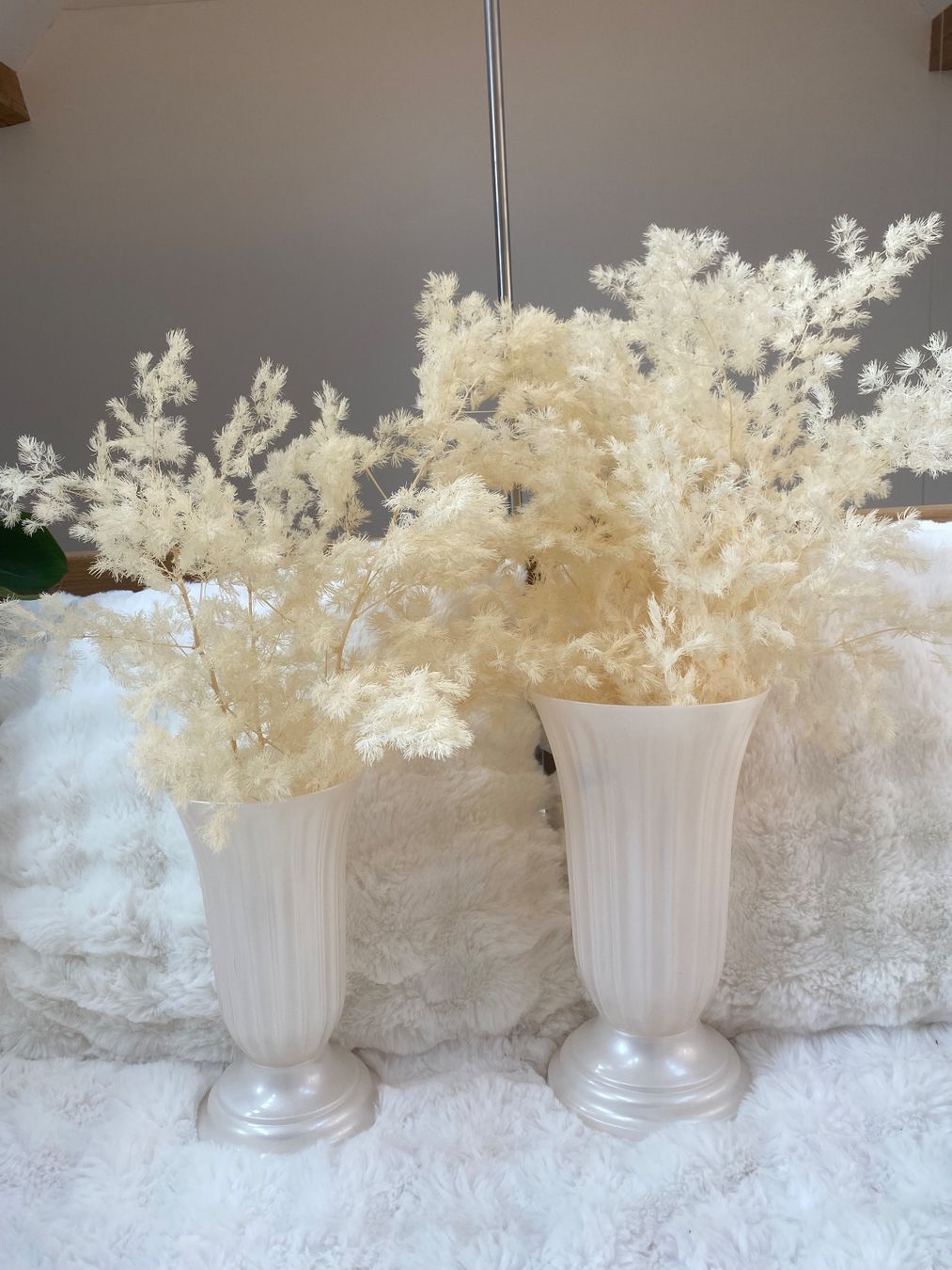 Tutte le decorazioni: 2x Vasen Perlmutt Getrockneter Federspargel Shabby Chic – Nuovo (secondo la descrizione) da Bützberg venduto da moeide