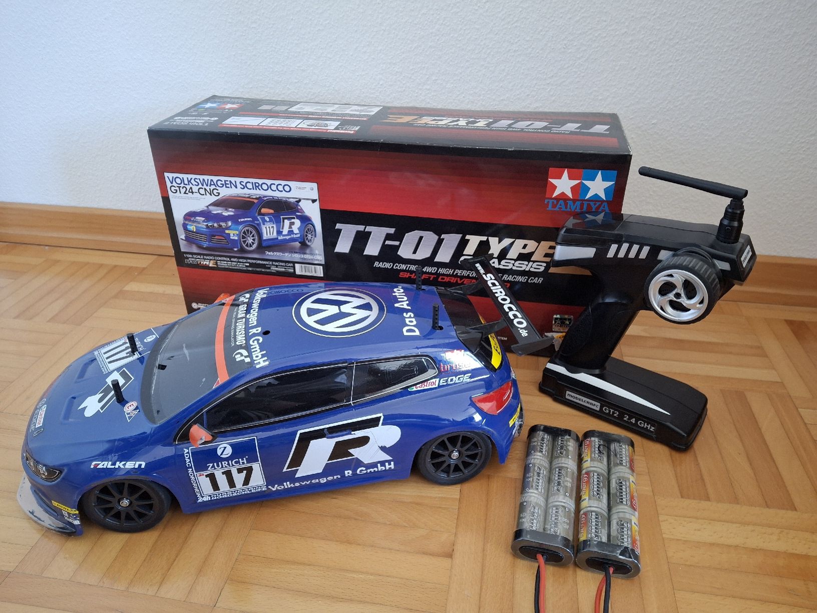Tamiya Modellismo RC: RC Modellauto Tamiya TT-01E VW Scirocco GT24-CNG – Usato da Zug venduto da mike.m
