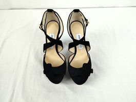 JIMMY CHOO schwarze Riemchensandalen aus Wildleder
