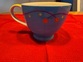 Schöne, grosse Cha Cult Keramik Tasse, Handbemalt, Top!