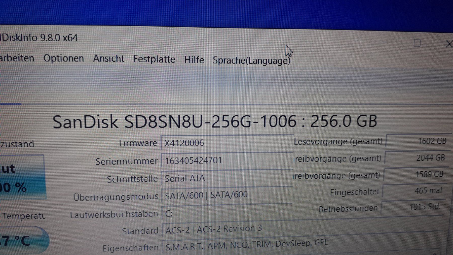 Sandisk Disques durs: SanDisk 256GB NVMe Notebook – D'occasion à Chur par Blackbook 2