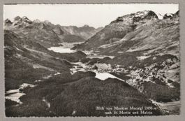 Blick Muottas Muraigl nach St. Moritz und Maloja 1952   (D8
