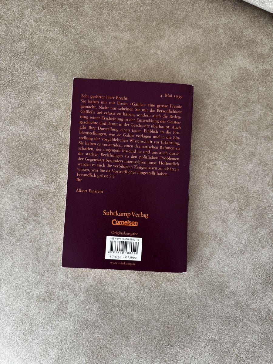 Bücher: Bertolt Brecht - Leben des Galilei – Gebraucht aus Effretikon von elt567 1