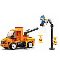 Fahrzeug mit Hebebühne Bausteinset inkl. Minifigur
