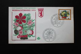 Ersttagsbrief Weihnachtsmarke 1974 Berlin gestempelt gut