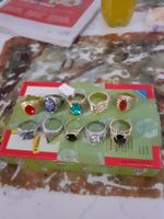 10 Ringe Konvolut Damen und Herren Ringe Edelstahl
