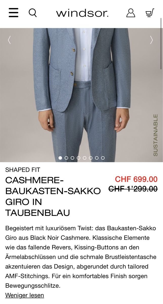 Anzüge: Windsor Herren Jacke NEU – Neu (gemäss Beschreibung) aus Zürich von Orch43 6