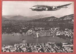 Air India Flugzeug über Genève - Constellation - ca. 1955
