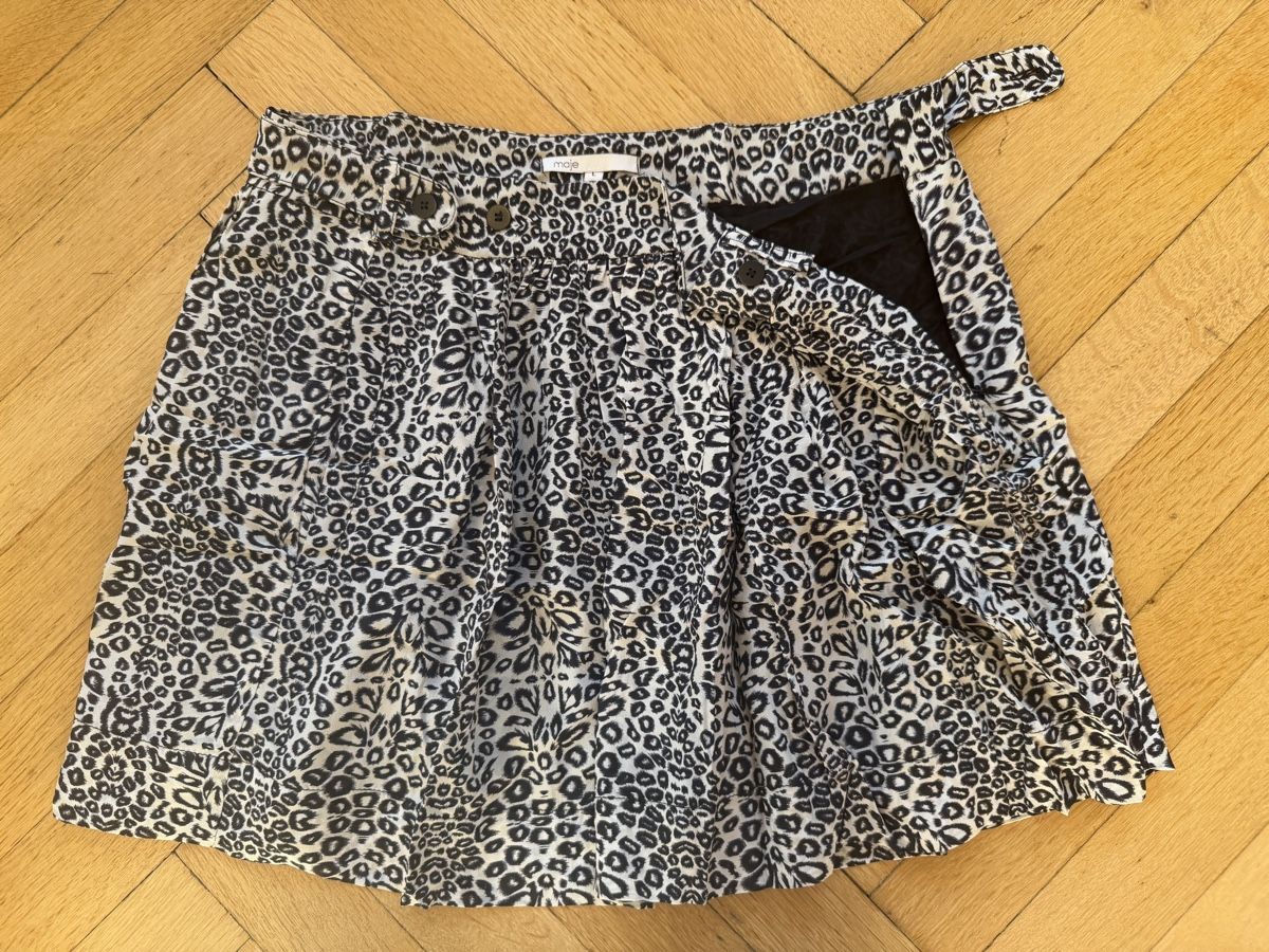Maje Röcke: Jupe Maje léopard soie noir blanc - taille L - comme neuve – Neu (gemäss Beschreibung) aus Lausanne von Stephaniesdressing 4
