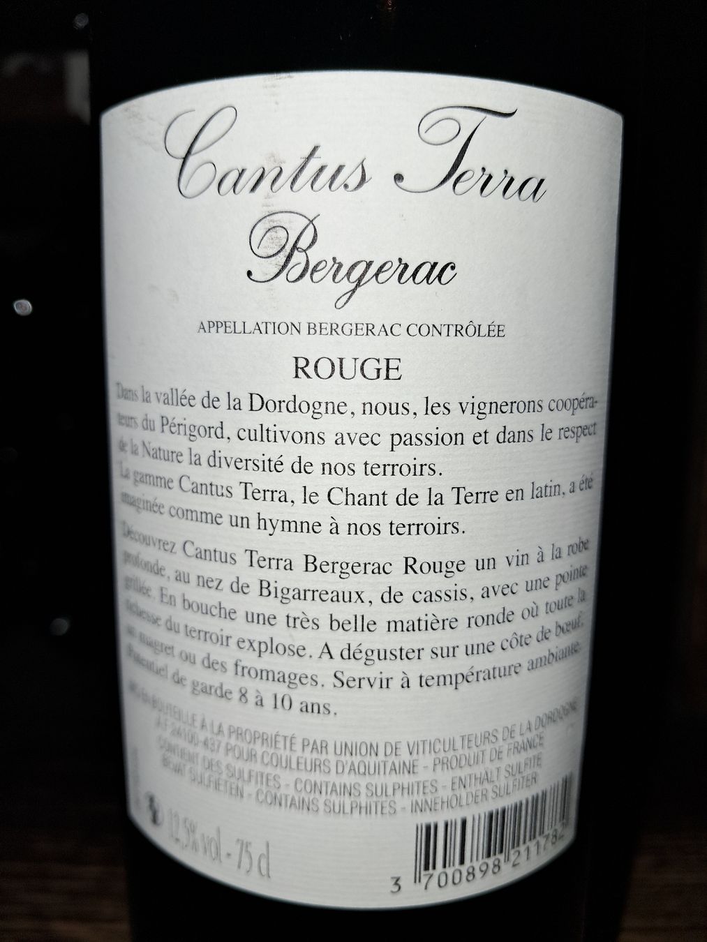 Wein: Cantus terra Bergerac rouge 2021 – Neu und originalverpackt aus Le locle von juliensaran 3