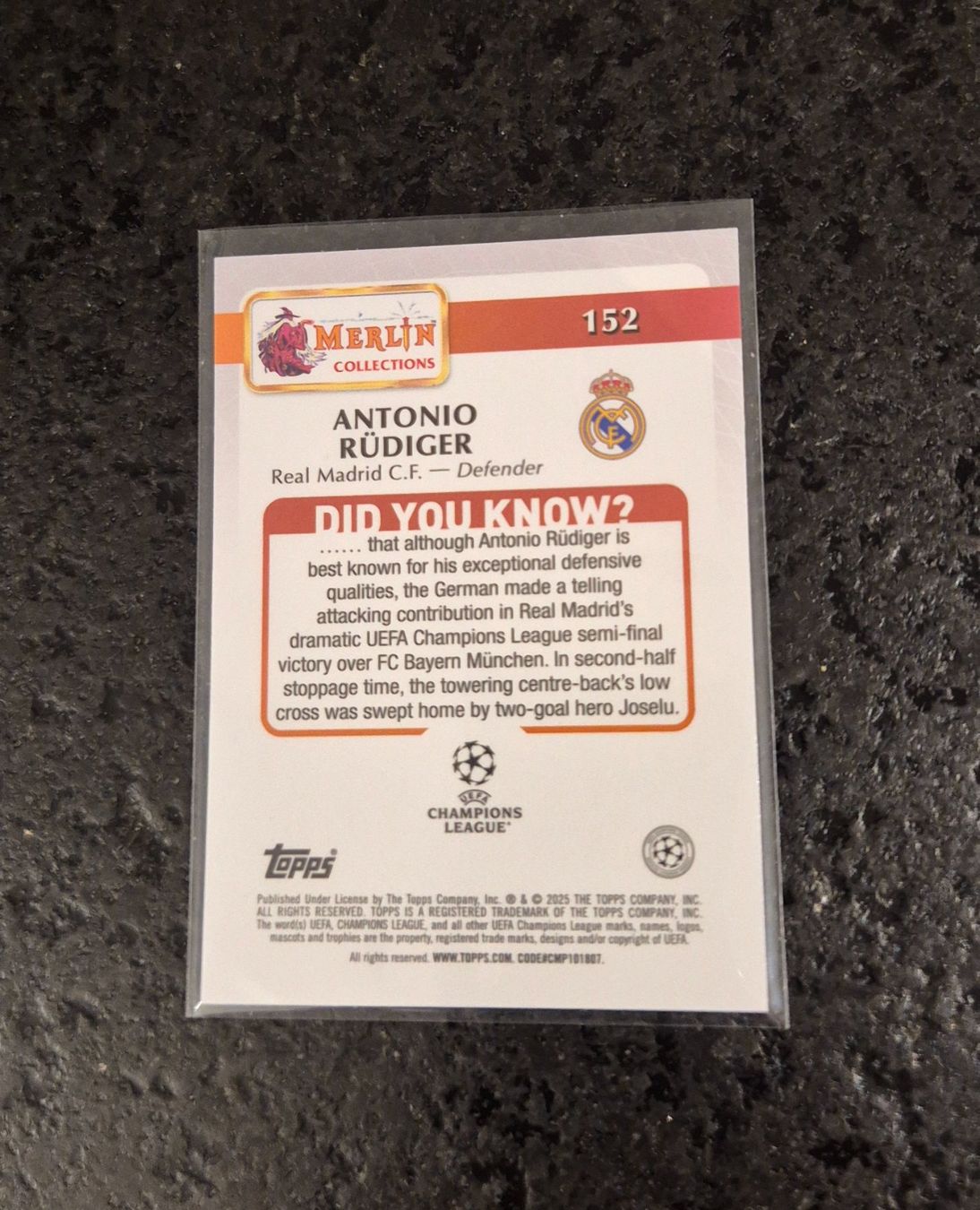Topps Carte collezionabili: Antonio Rüdiger /250 - Real Madrid - Topps – Nuovo (secondo la descrizione) da Burg AG venduto da Danoe 1
