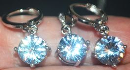 Schmuckset L-9917 – Halskette & Ohrringe mit Strass