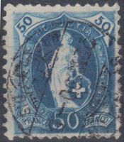 Stehende Helvetia 70A mit Abart Schmitzdruck