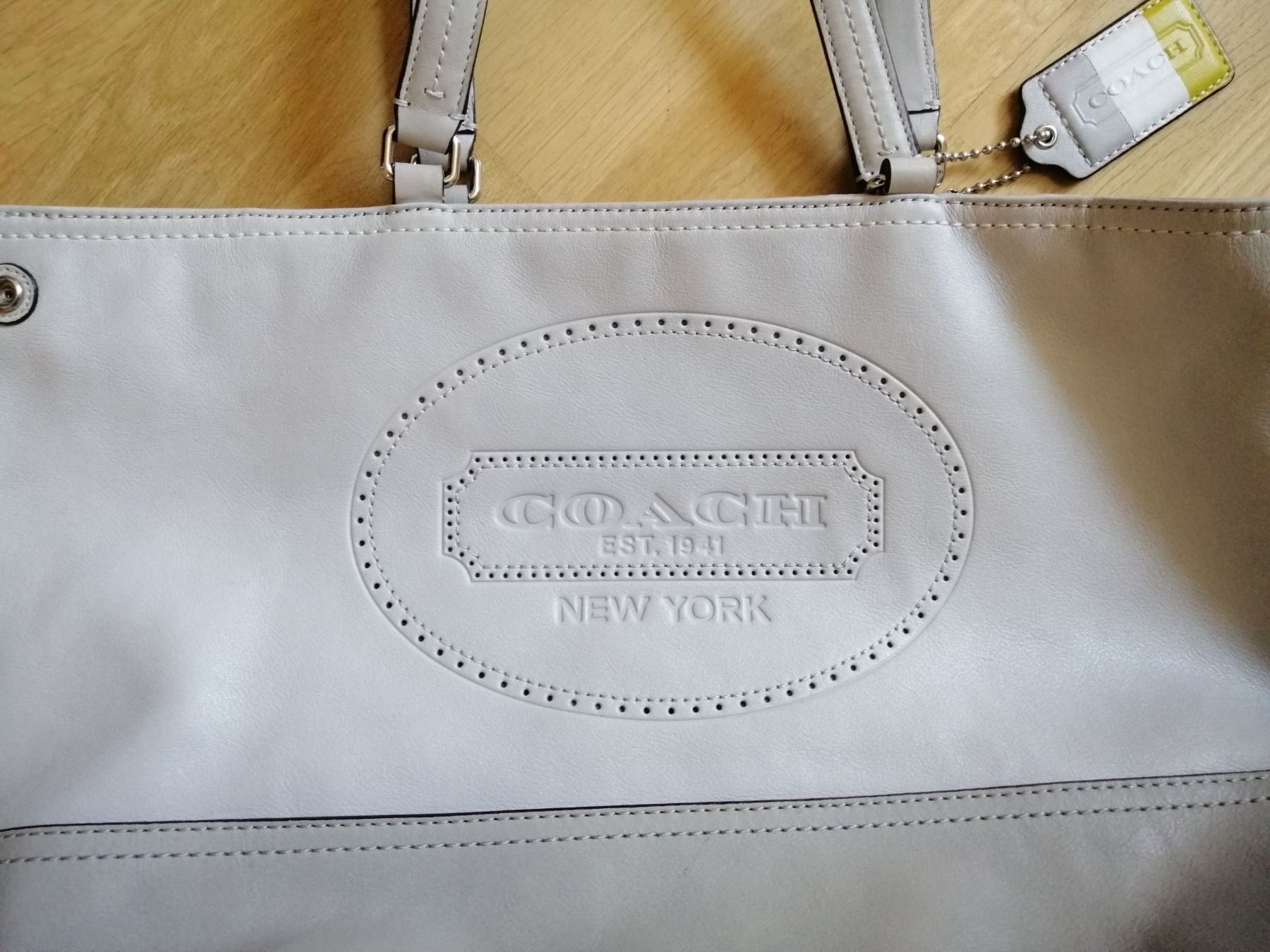 Coach Borse da donna: Coach Handtasche Echt Leder grau – Usato da Basel venduto da rotmiriam1210 1