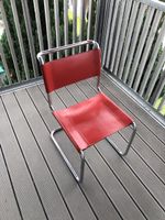 Mobilia Italia Leder Freischwinger Rot